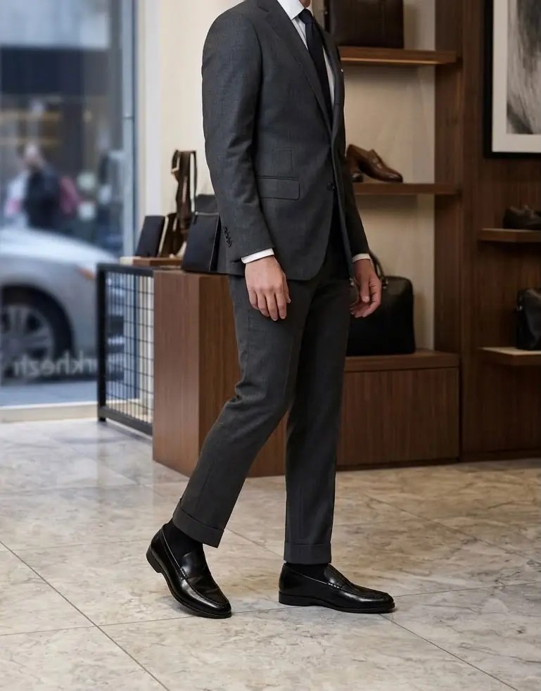 Royale Hakiki Deri Ayakkabı - Siyah Açma