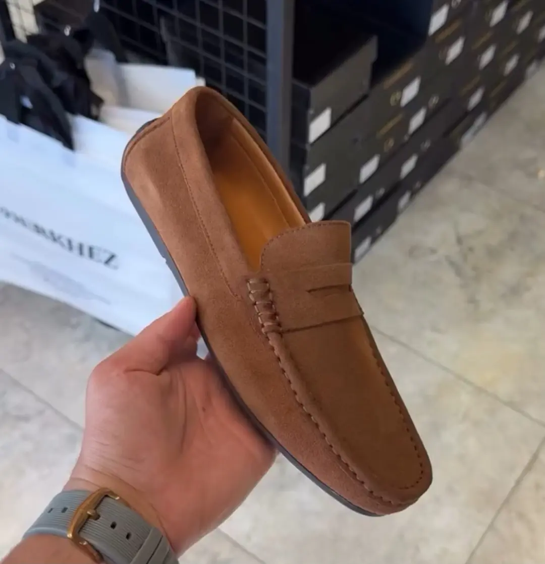 Lusso Hakiki Deri Süet Loafers 4
