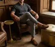 Lusso Hakiki Deri Süet Loafers 3