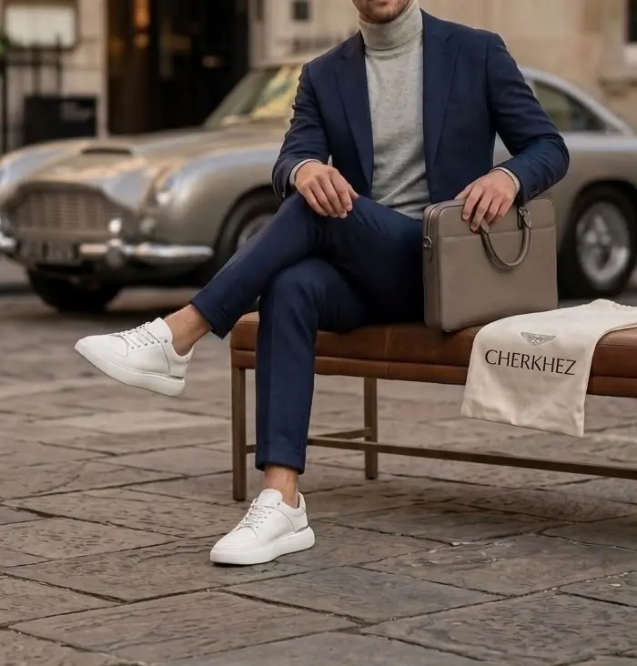 Prestige Hakiki Deri Spor Ayakkabı - Beyaz